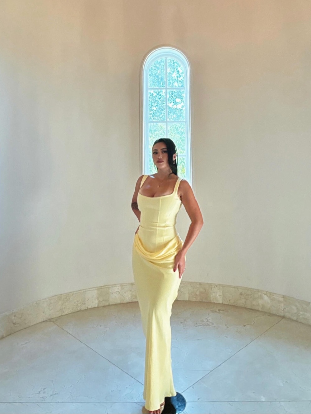BABYBOO CORNELIA MAXI DRESS - LEMON, Size S - Picture 2 of 3